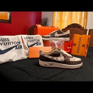 Brand new pair of Louis Vuitton Monogram Air Force 1 (Special box)